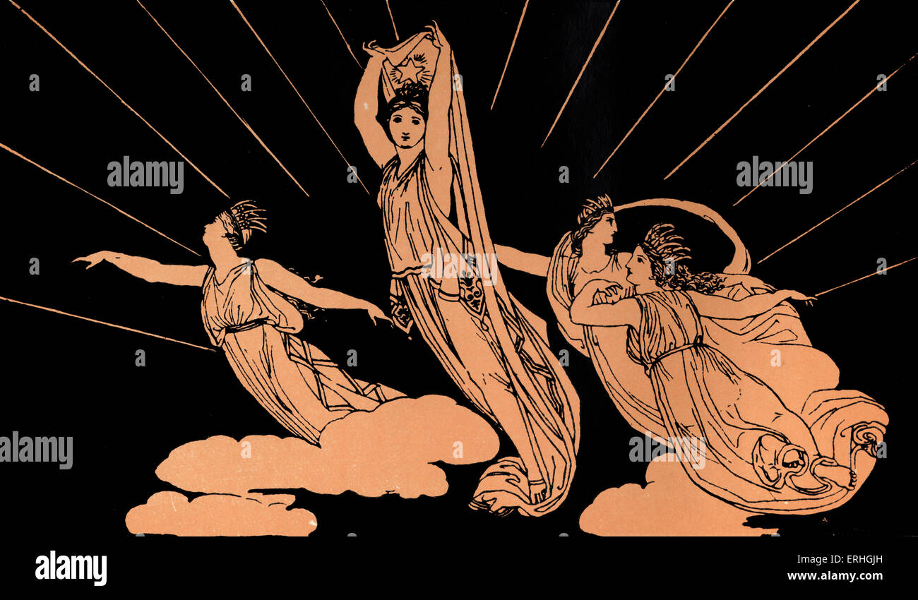 Homer, Odyssee.  Ulysses (Odysseus). Morgen, Eos (Aurora) Homer, blinden griechischen Dichter, c. 800-600 v. Chr., Trojanischen Krieg, epischen; Stockfoto