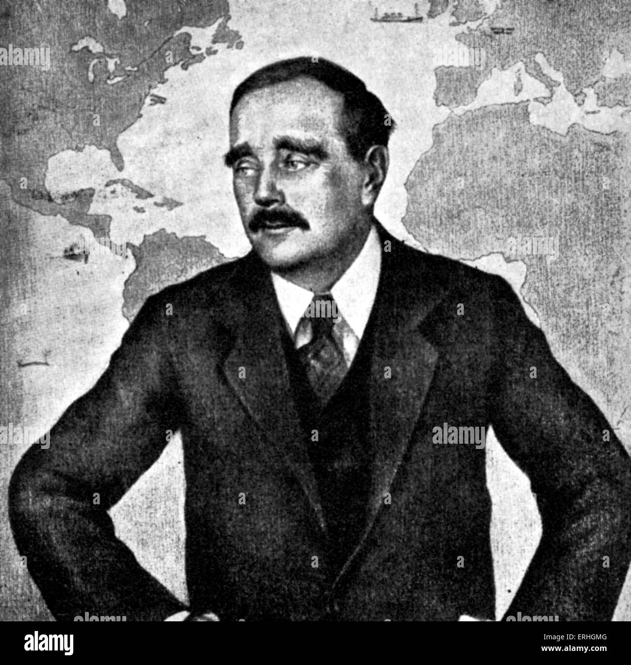 H G Wells - Porträt des englischen Schriftsteller, Journalist, Soziologe und Historiker, c. 1933. 21. September 1866 - 13 August Stockfoto