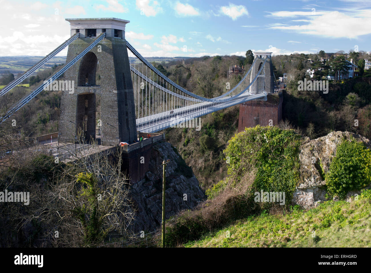 Clifton Suspension Bridge überspannt die Avon-Schlucht, Clifton, Bristol, England, UK. Stockfoto