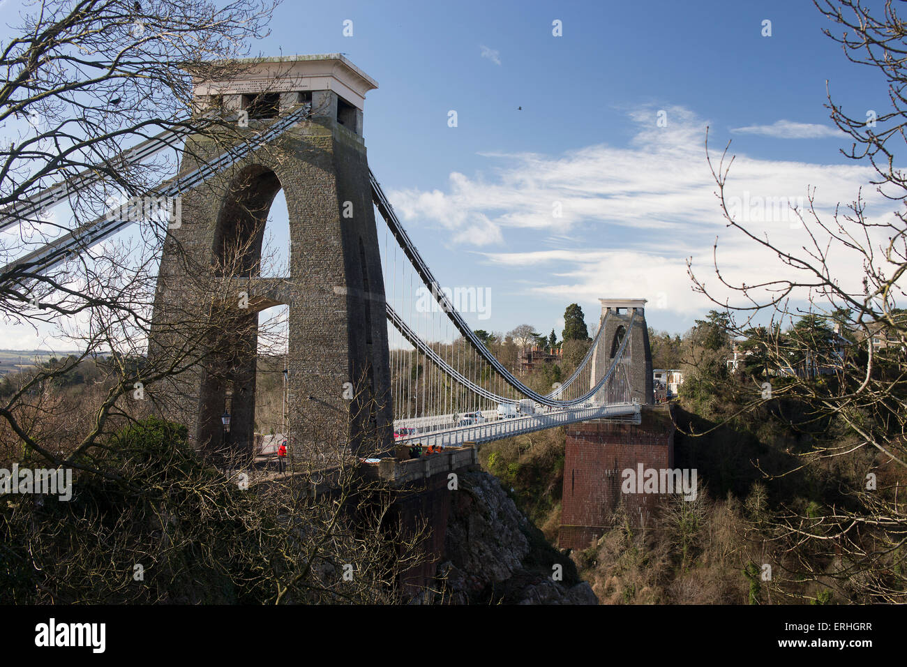 Clifton Suspension Bridge überspannt die Avon-Schlucht, Clifton, Bristol, England, UK. Stockfoto