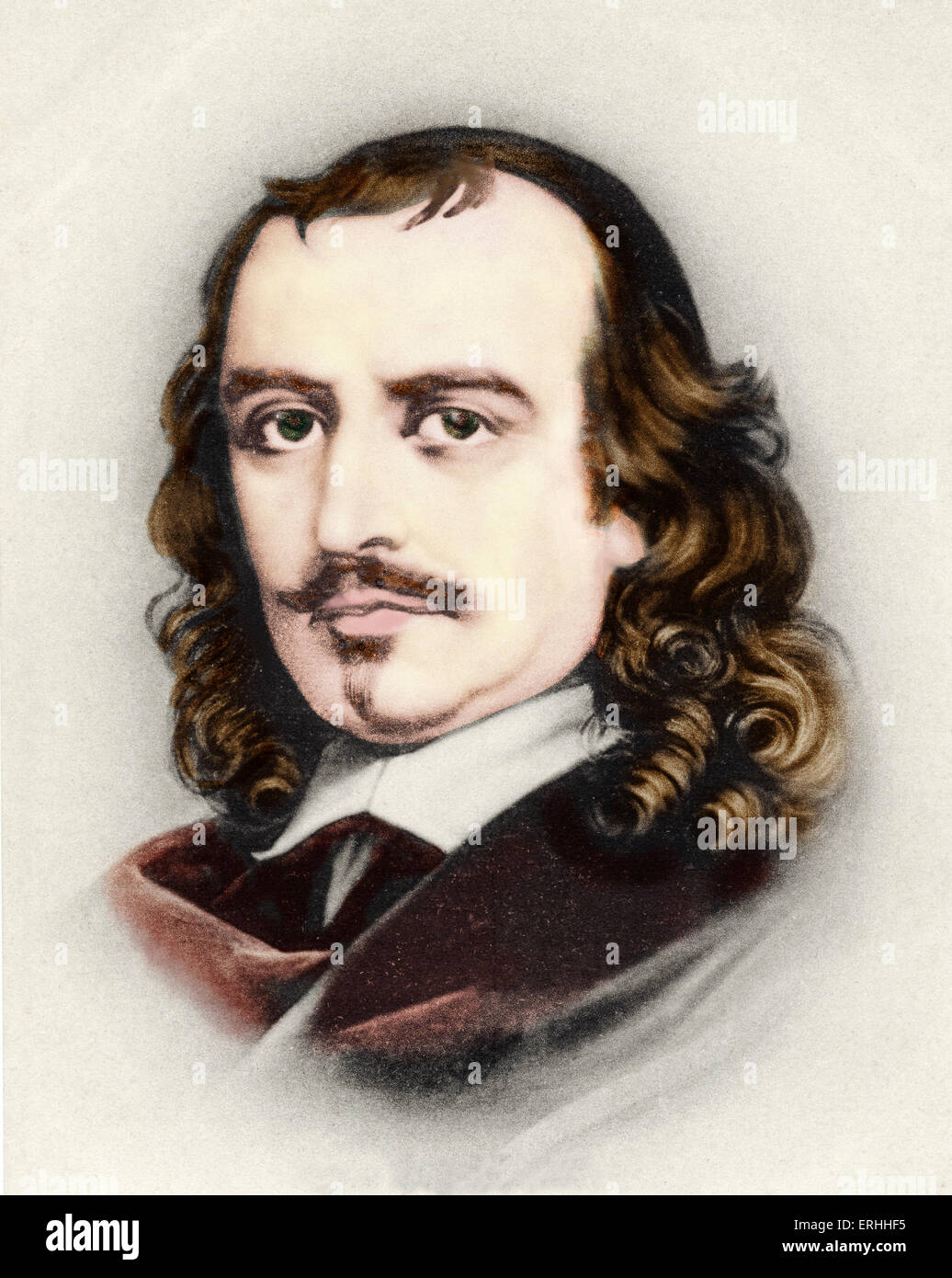 Pierre Corneille, Portrait. Französischer Dramatiker & Dramatiker. 6. Juni 1606 - 1. Oktober 1684. Farbausführung Bild. Stockfoto
