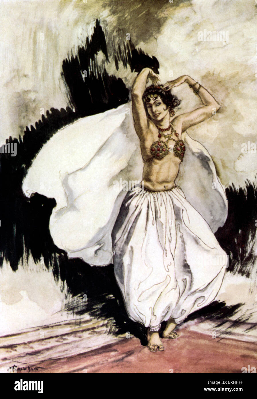 Ibsens Peer Gynt - Akt IV, Szene VI: Anitra Tanz.  Norwegischer Dramatiker 20. März 1828 - 23. Mai 1906.  Abbildung Stockfoto