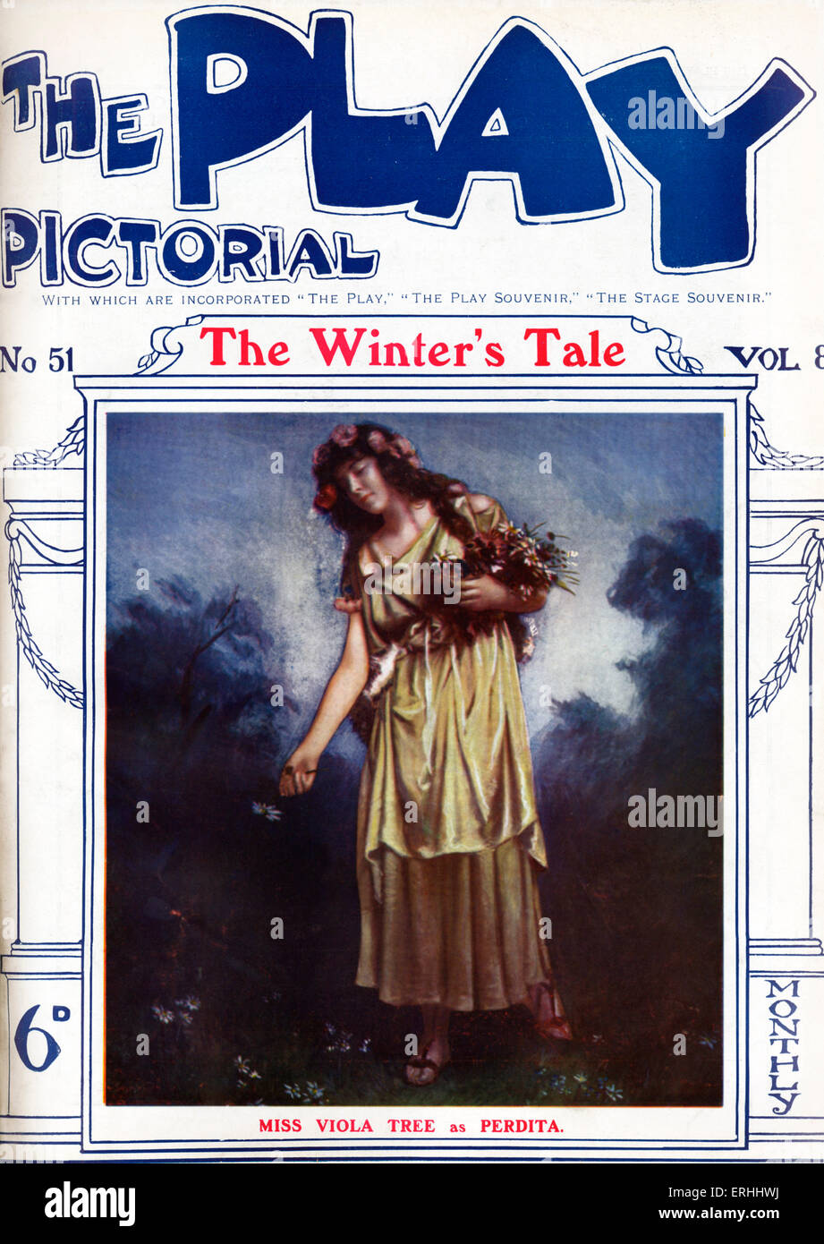 Shakespeares spielen "Wintermärchen" - Viola-Baum als Perdita, Theater seiner Majestät, London, 1906.  Englisch Stockfoto