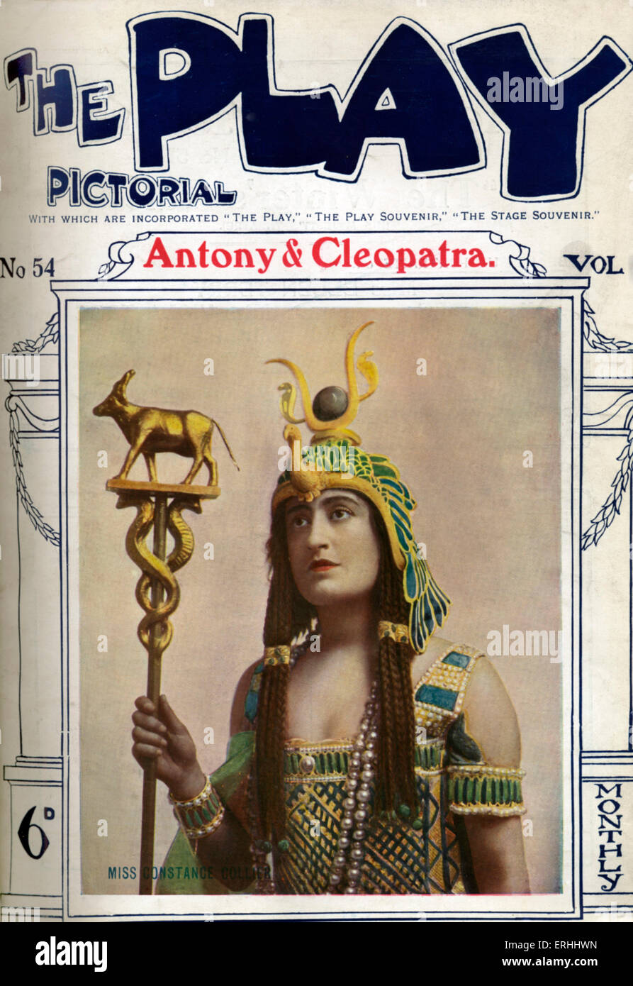 Shakespeares spielen "Antonius und Cleopatra" - Constance Collier als Cleopatra, Theater seiner Majestät, London, 1907. Stockfoto