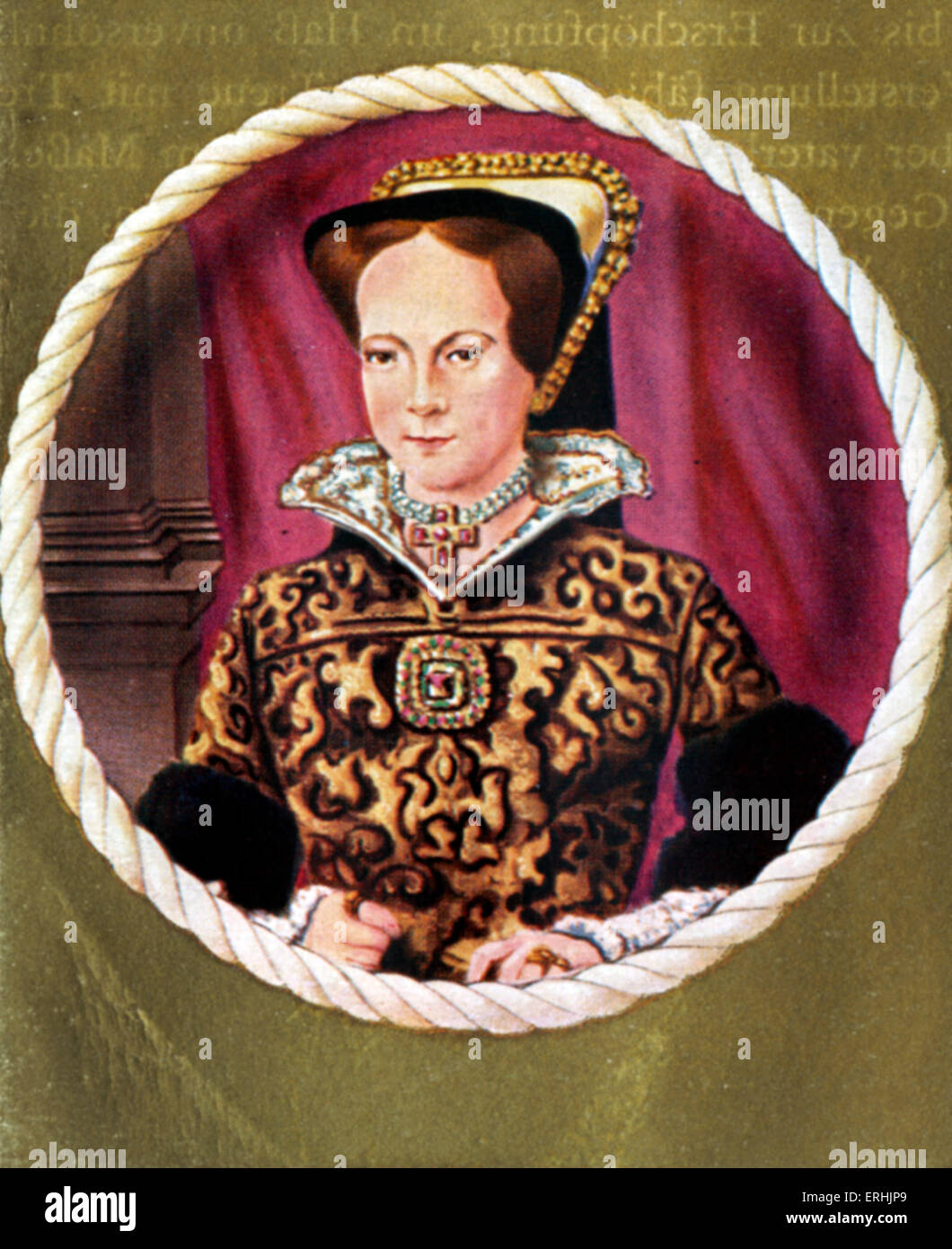 Mary I. Portrait der Königin von England. Auch bekannt als Mary Tudor. 18 Februar 1516-17 November 1558 Stockfoto