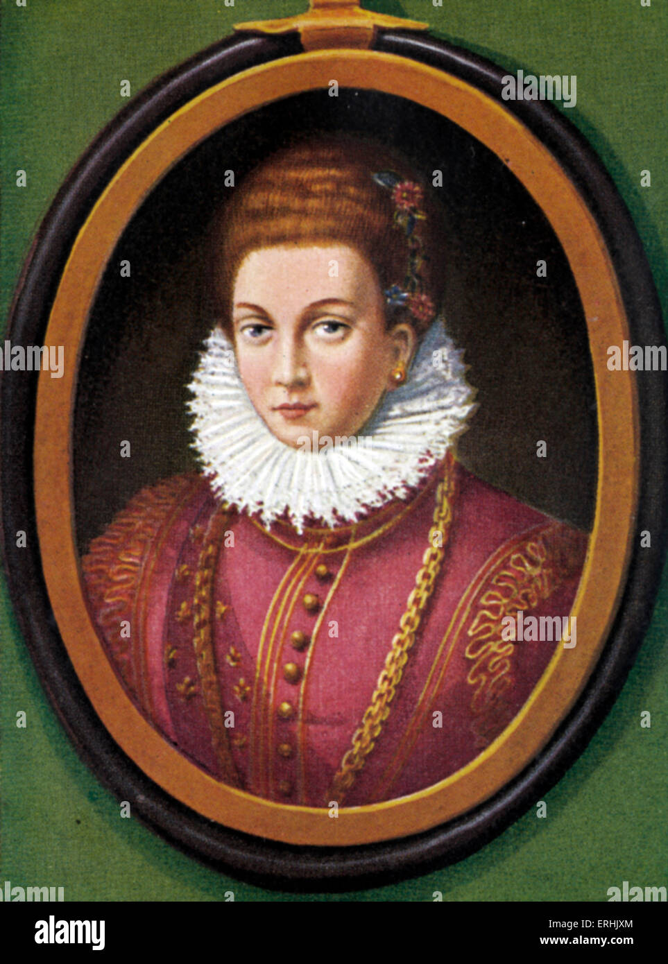 Marie de' Medici. Porträt der Königin von Frankreich. Die zweite Frau von König Henry IV von Frankreich. Später war sie der Regent für ihren Sohn Stockfoto