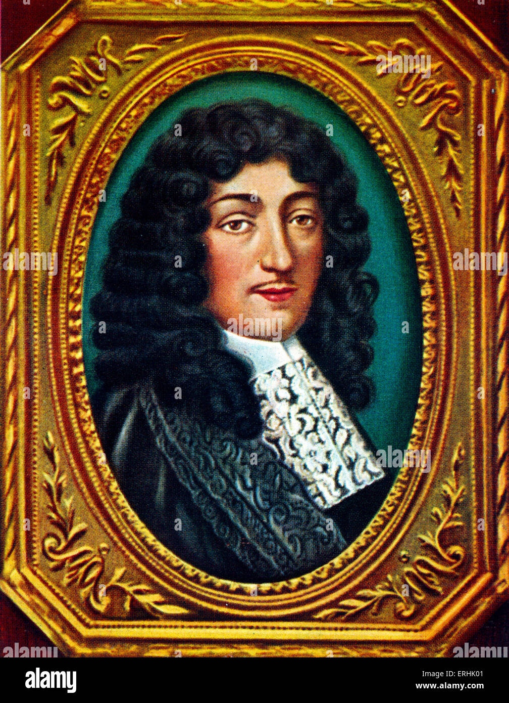 Jean-Baptiste Colbert. Porträt des französischen Ministers für Finanzen. Nach einer Miniatur von Robert Vouquer. 29. August 1619 – 6 Stockfoto