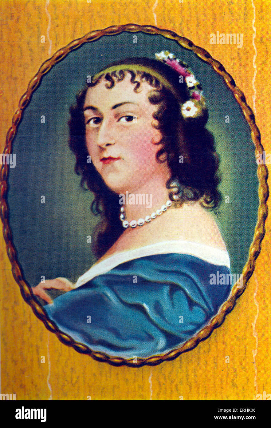 Anne "Ninon" de L'Enclos. Porträt des französischen Schriftstellers, Kurtisane und Förderer der Künste. 10. November 1620 – 17. Oktober 1705 Stockfoto