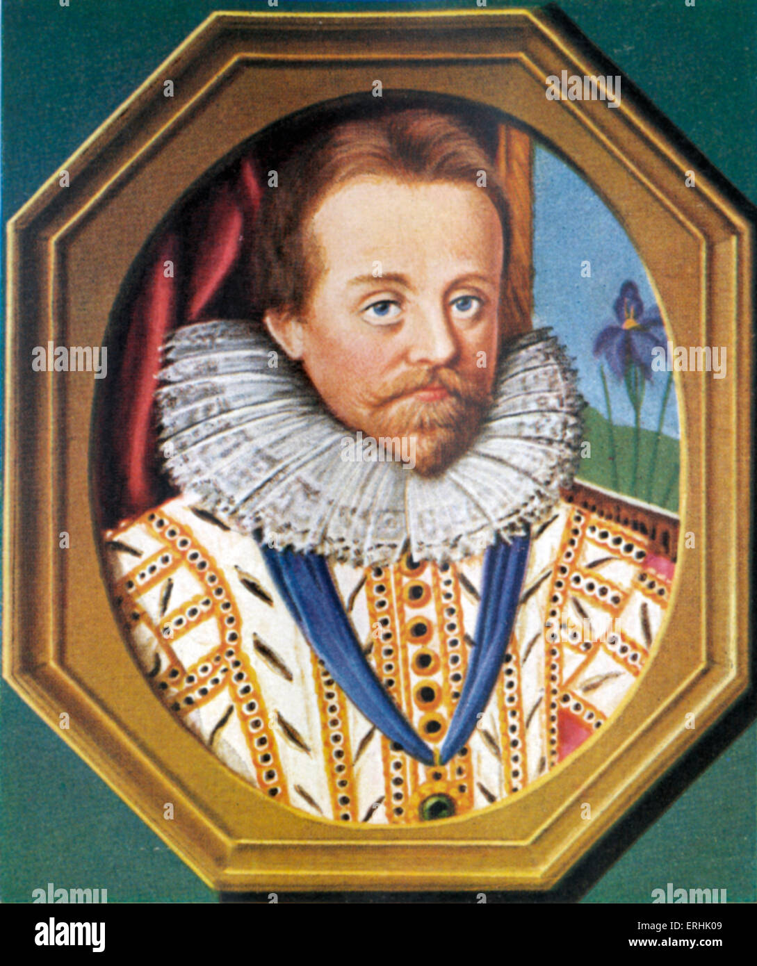James I. Portrait des Königs von England, König der Schotten und König von Irland. 19 Juni 1566 – 27. März 1625 Stockfoto