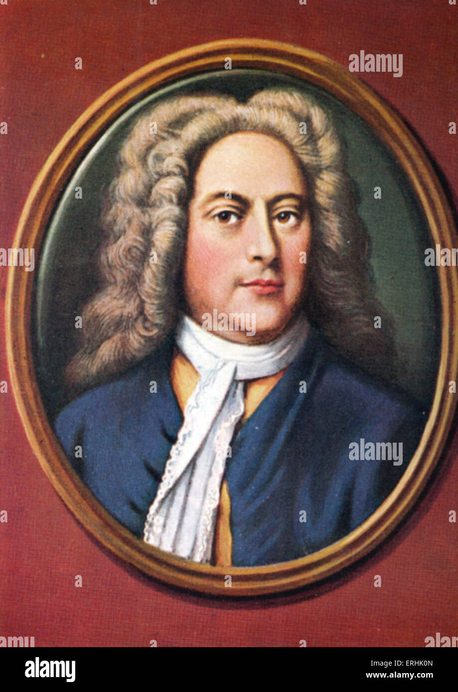 Robert Walpole, 1. Earl of Orford. Porträt des britischen Staatsmannes.  Nach einer Miniatur von Christian Friedrich Zincke. 26 Stockfoto