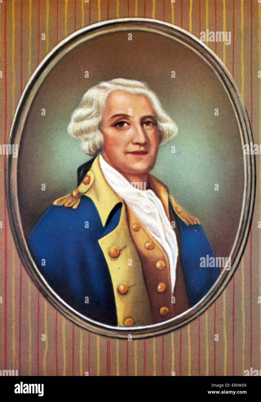 George Washington. Porträt des ersten Präsidenten der Vereinigten Staaten. 22. Februar 1732 – 14. Dezember 1799 Stockfoto