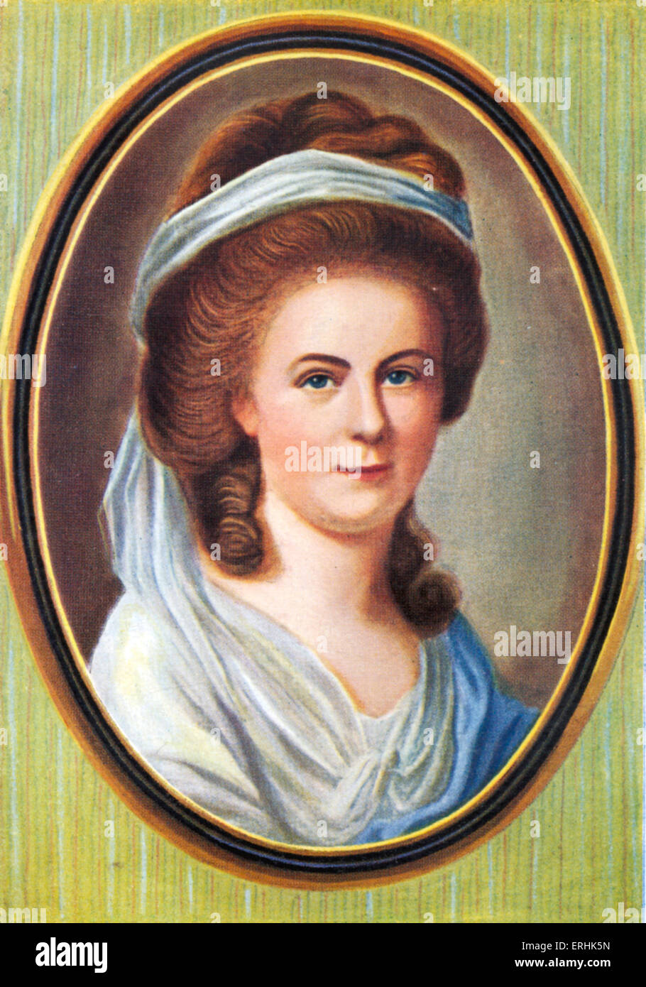 Charlotte Buff. Porträt.  Der Dichter Johann Wolfgang von Goethe verliebte sich in sie und wurde inspiriert zu schreiben "sterben Leiden des Stockfoto