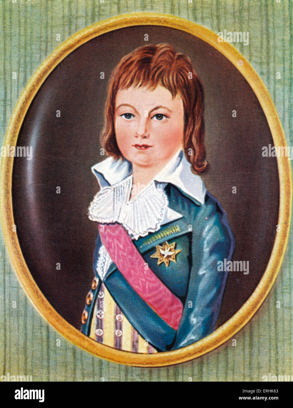Louis XVII. Porträt des Prinzen Royal von Frankreich. 27. März 1785 – 8. Juni 1795 Stockfoto
