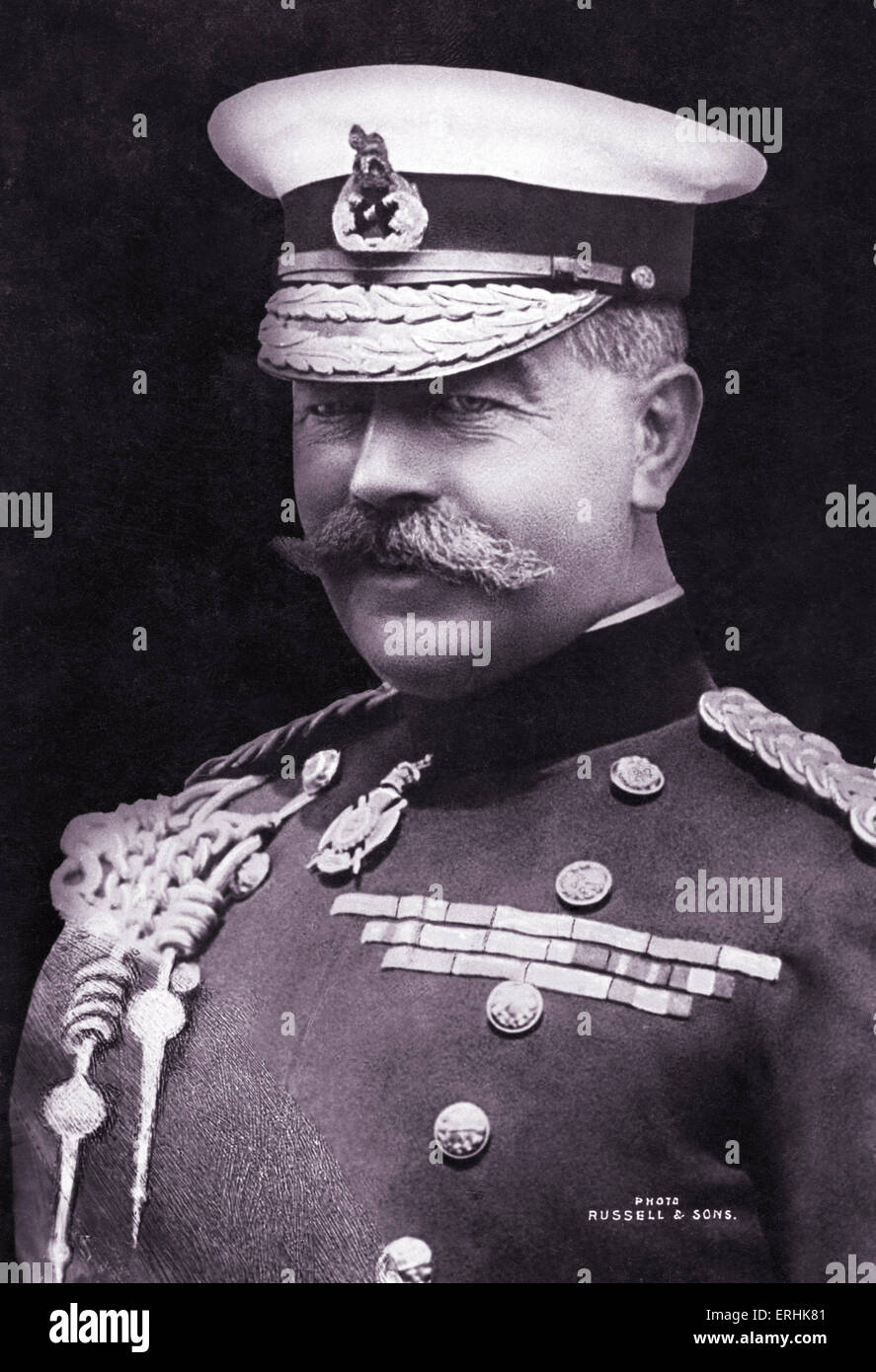 Lord KITCHENER (Horatio Herbert Kitchener). Porträt.  Britische Regierungschef zum Staatssekretär für Krieg im ersten Weltkrieg. Stockfoto