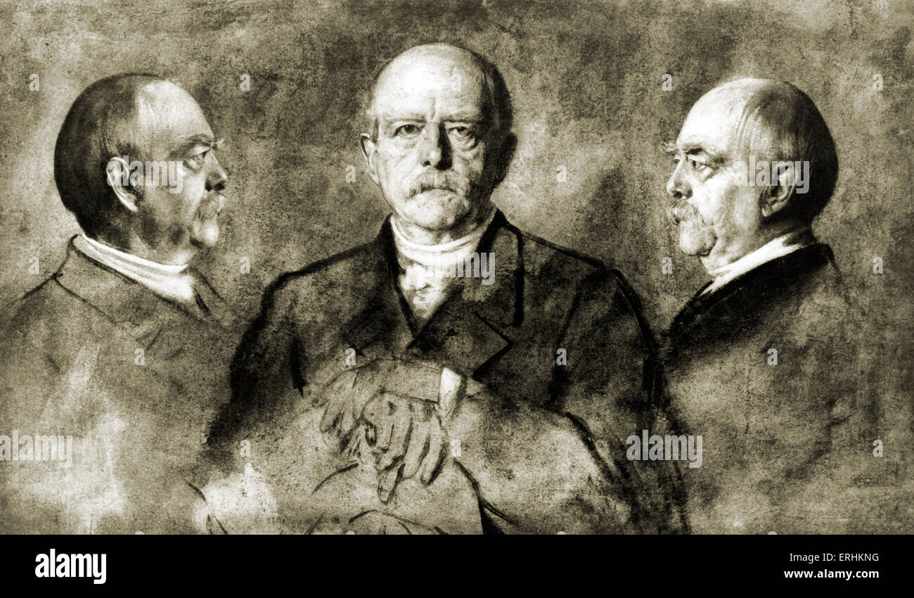 Otto von Bismarck - Porträt des preußischen Politikers von Franz Lenbach. 1815-1898. wurde Führer von Deutschland nach Stockfoto