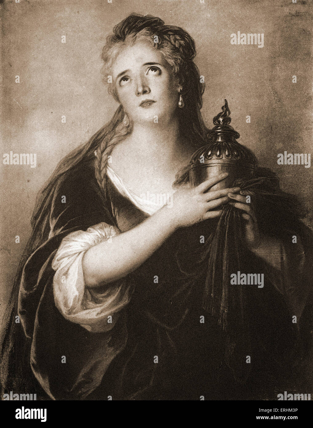 Adrienne Lecouvreur - Porträt der französischen Schauspielerin als Cornelia im Corneille Spiel "La Mort de Pompée". 5. April 1695 - 20 Stockfoto