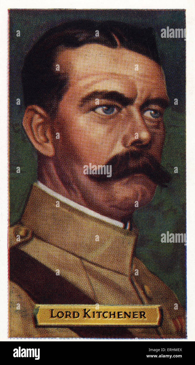Horatio Herbert Kitchener, 1. Earl Kitchener - britischer Soldat und Politiker. HHK: 24. Juni 1850 – 5. Juni 1916.  Erschien auf Stockfoto