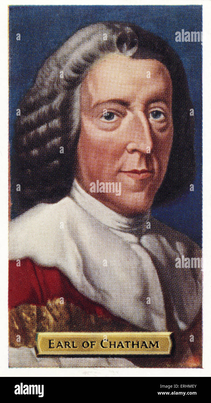 William Pitt, 1. Earl of Chatham - zweimal Premierminister von Großbritannien. WP: 15. November 1708 – 11. Mai 1778. Stockfoto