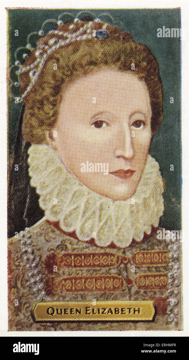Königin Elisabeth i. von England ET: 7 September 1533 – 24. März 1603.  Auch bekannt als The Virgin Queen. Stockfoto
