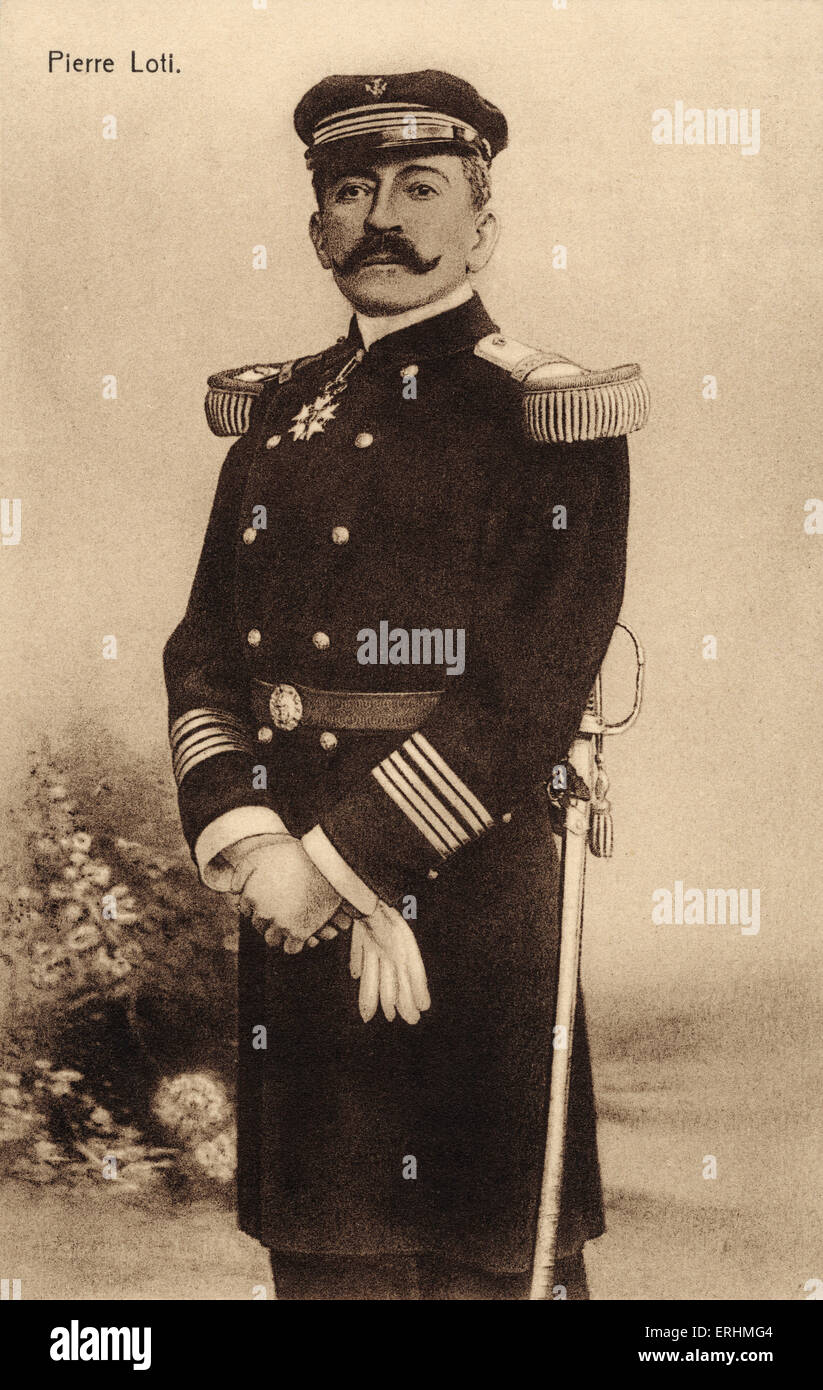 Pierre Loti in Uniform - französischer Schriftsteller richtiger Name Louis Marie Julien Viaud PL: 14. Januar 1850 - 10. Juni 1923 Stockfoto