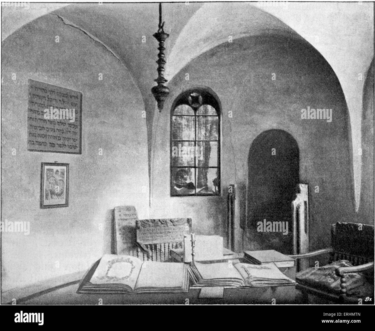 Raschis Beth Hamidrash / Gebet Haus in Worms, Deutschland. Abkürzung für Rabbi Shlomo Yitzhaqi, französischer Rabbiner, 22 Februar 1040 – 13 Juli 1105. Berühmt für das biblische Kommentare schreiben. Stockfoto