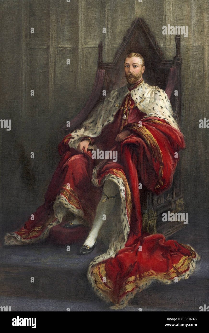 King George V im Jahr seiner Krönung 1910. Regierte von 6. Mai 1910.  (George Frederick Ernest Albert) 3. Juni 1865 – 20 Stockfoto
