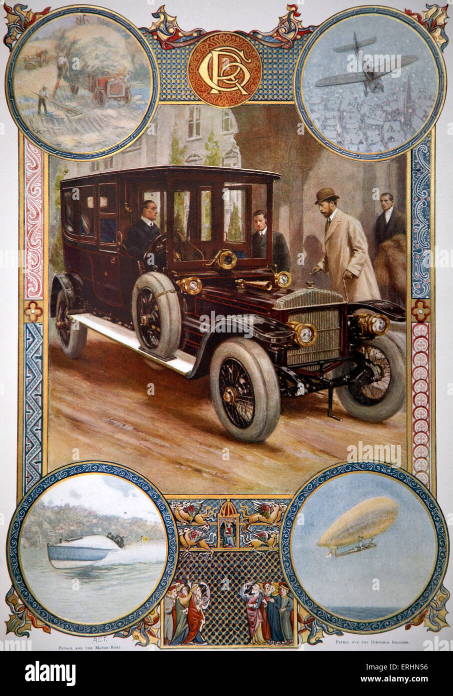 Die Benzin-Ära: fünf Phasen von der großen macht der Herrschaft von König George V – in Gedenkausgabe von LIN für seine Krönung Stockfoto
