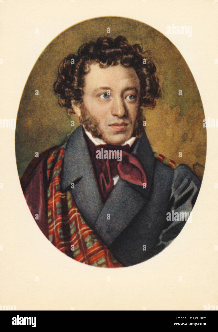 PUSCHKIN, Alexander - russischer Schriftsteller und Dichter 6. Juni 1799 - 10. Februar 1837 Stockfoto