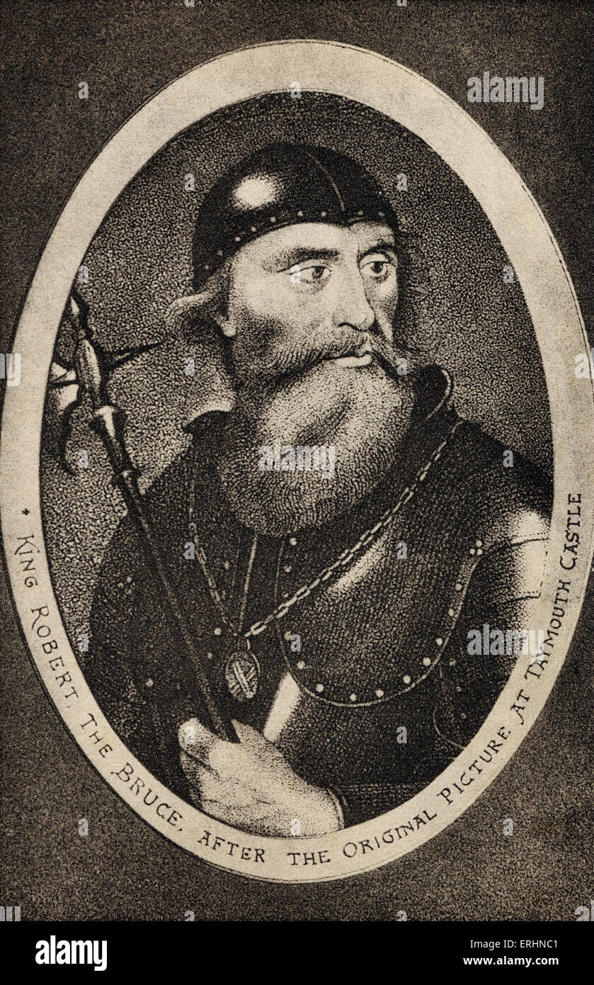 Robert the Bruce oder Robert i., König von Schottland nach dem Originalbild Taymouth Schloss. Regierte 1306-1329.11 Juli 1274 – 7 Juni 1329) Stockfoto