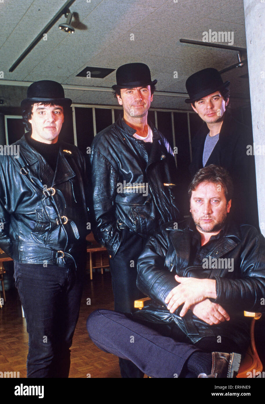 DIE STRANGLERS UK-Rock-Gruppe über 1985. Foto van Houten Stockfoto