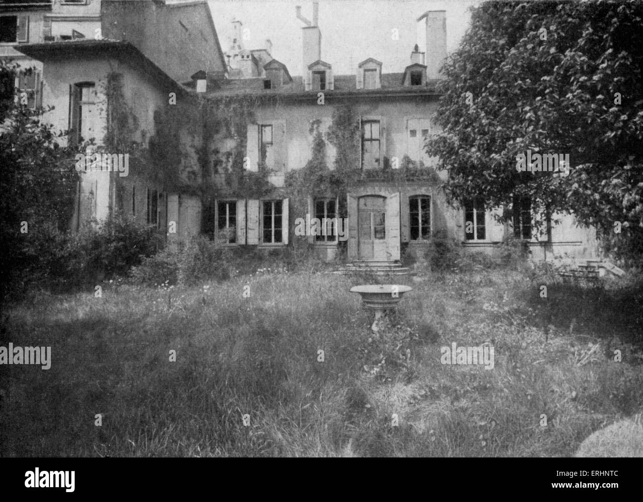 Benjamin Constant Geburtsort (1912 abgerissen).  Henri-Benjamin konstante de Rebecque, Schweizerin, Schriftsteller und Französisch Stockfoto