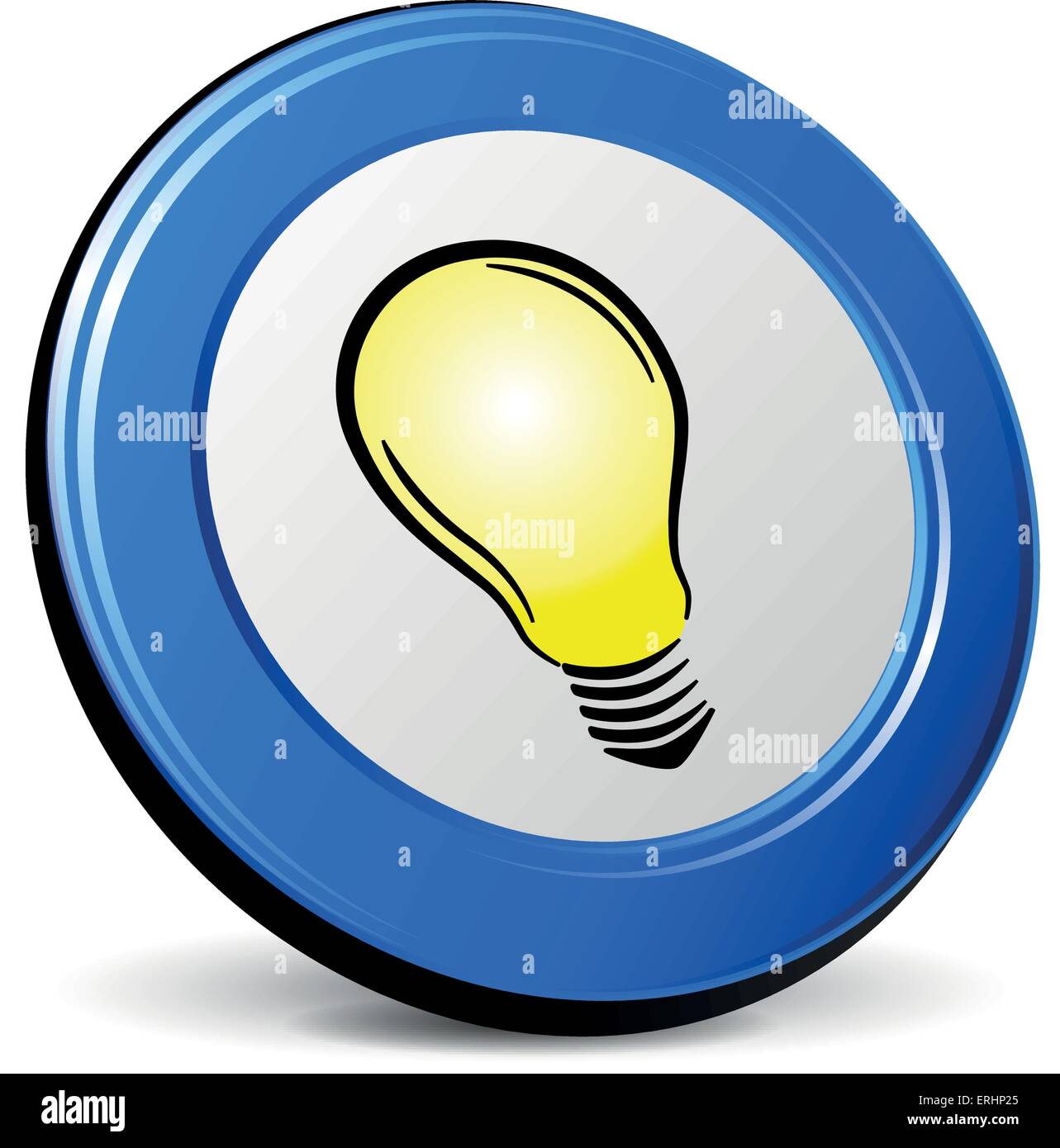 Vektor-Illustration der Glühbirne Symbol auf weißem Hintergrund 3d Stock Vektor