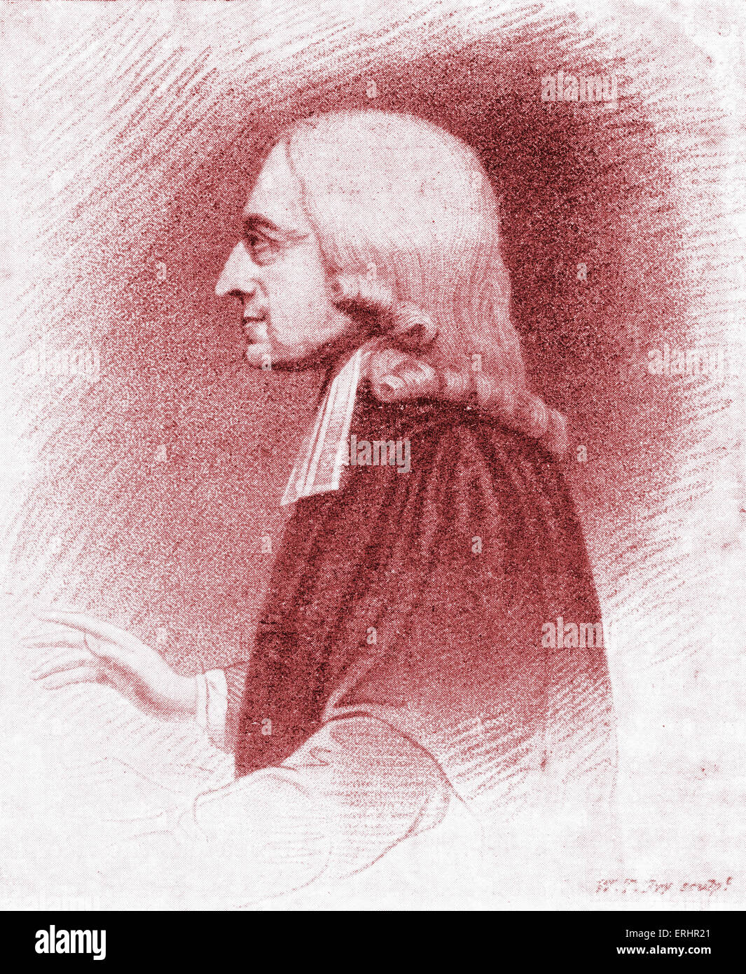 John Wesley - anglikanischer Pfarrer und christlicher Theologe, eine frühe Führer in der methodistischen Bewegung: 28. Juni 1703-2 März Stockfoto
