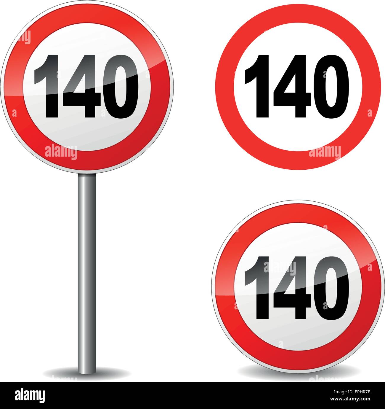 Vektor-Illustration der hundert vierzig Zeichen auf weißem Hintergrund Stock Vektor