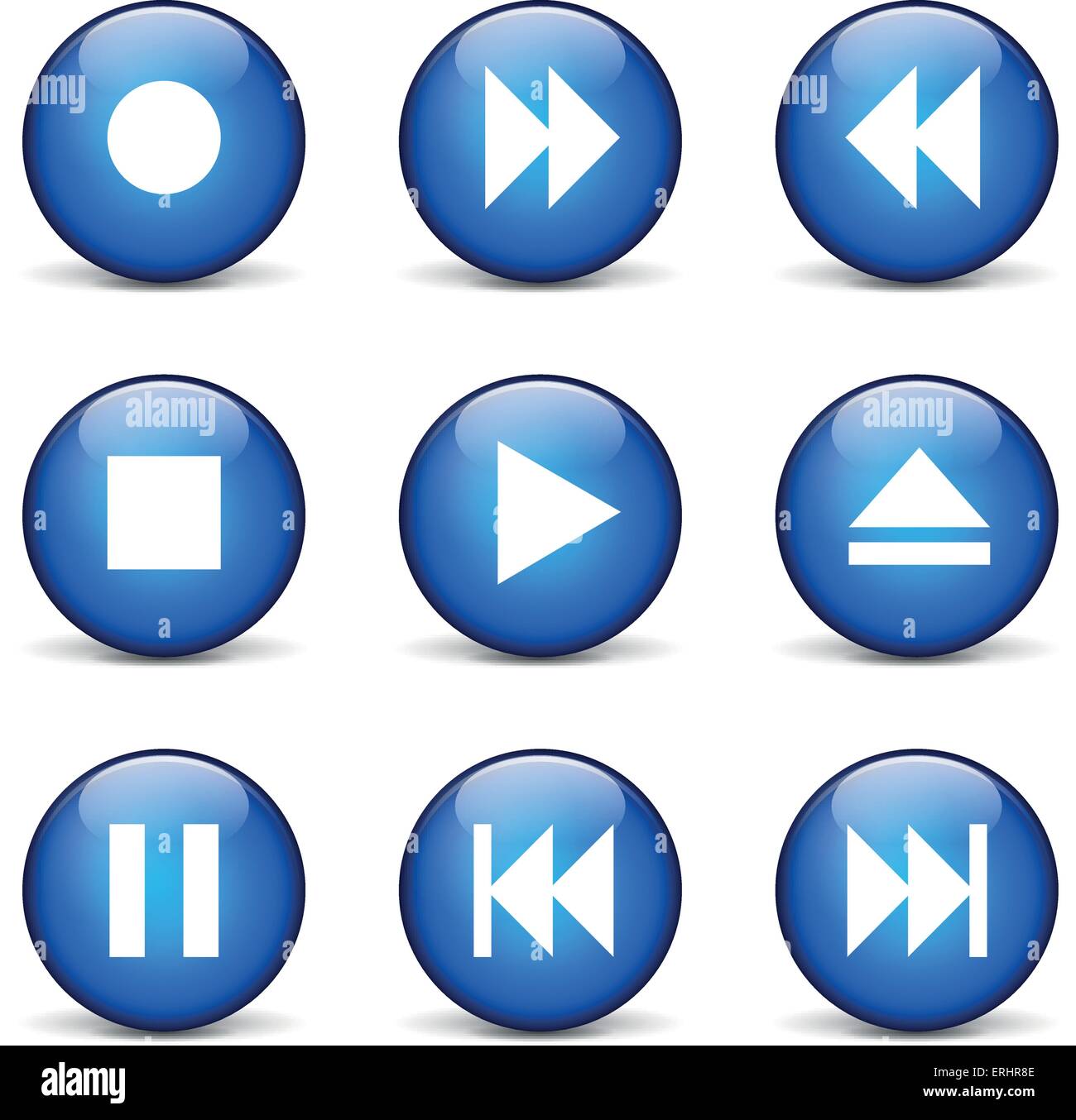 Vektor-Illustration von Multimedia-Set Icons auf weißem Hintergrund Stock Vektor