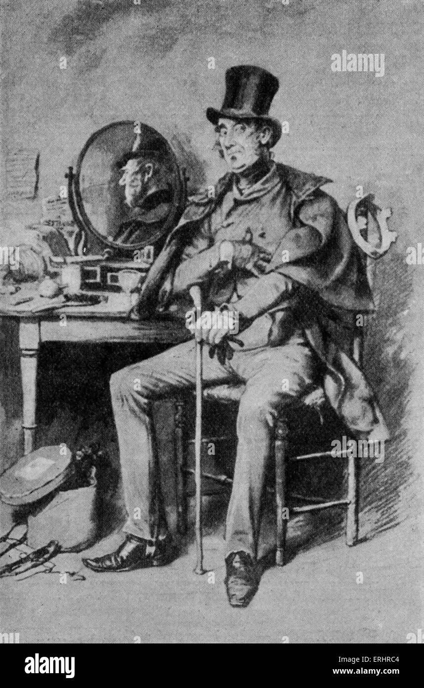 William Makepeace Thackeray - Kapitän Costigan, Zeichen in der "Geschichte von Pendennis" von der englische Schriftsteller William Stockfoto