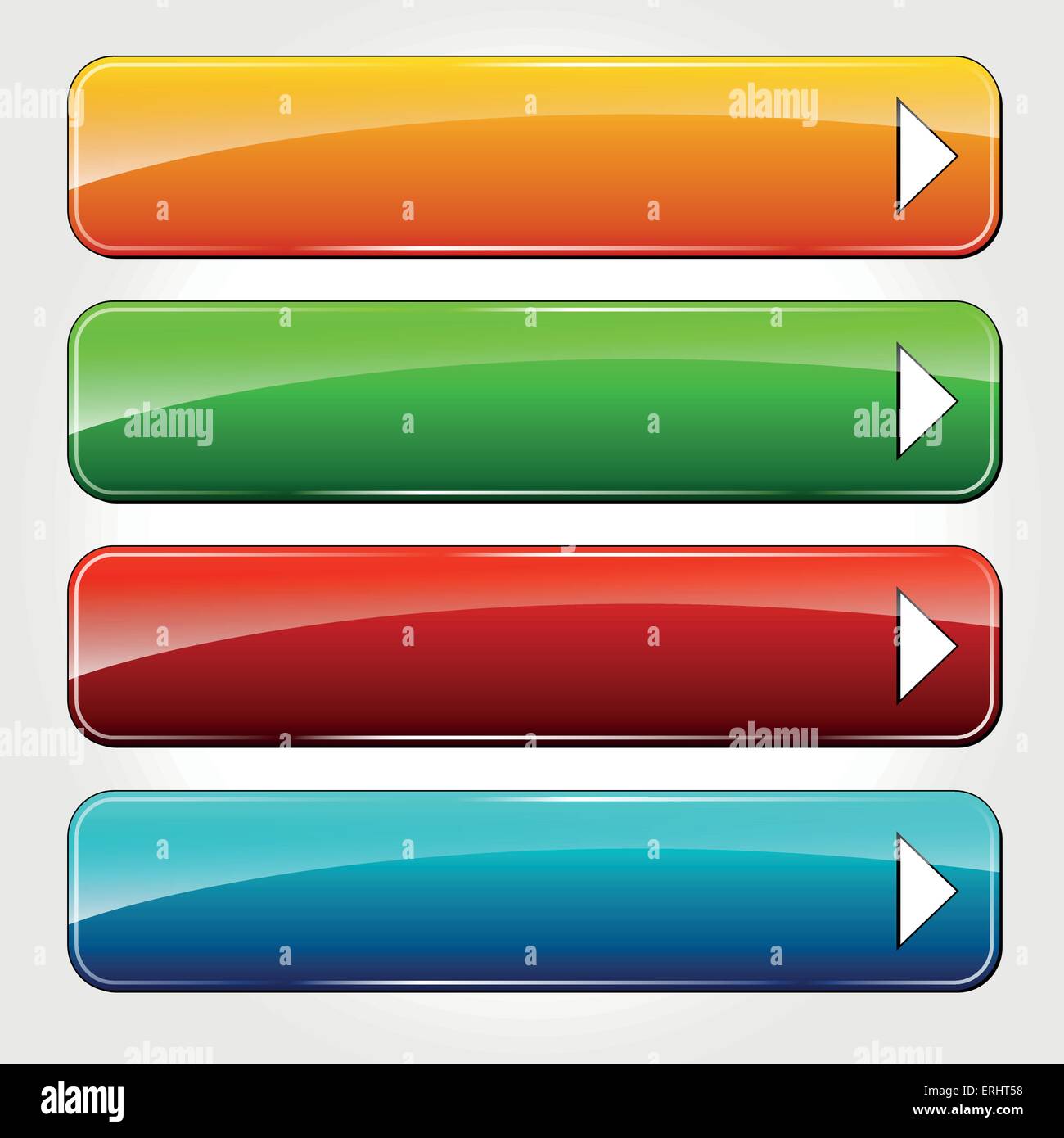 Vektor-Illustration der leere Web-Schaltflächen auf weißem Hintergrund Stock Vektor