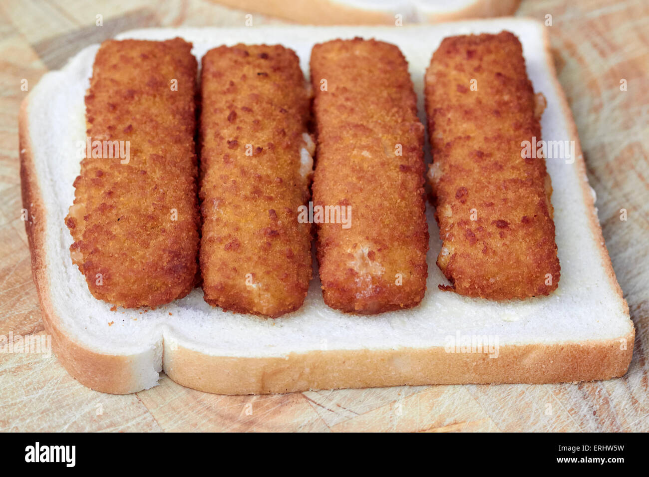 ein Fisch Finger Sandwich Stockfoto