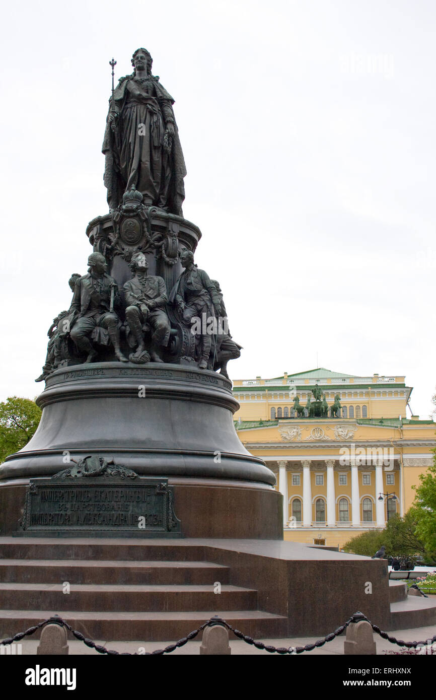 Russische Zarin Catherine das große und ihre Schergen Stockfotografie
