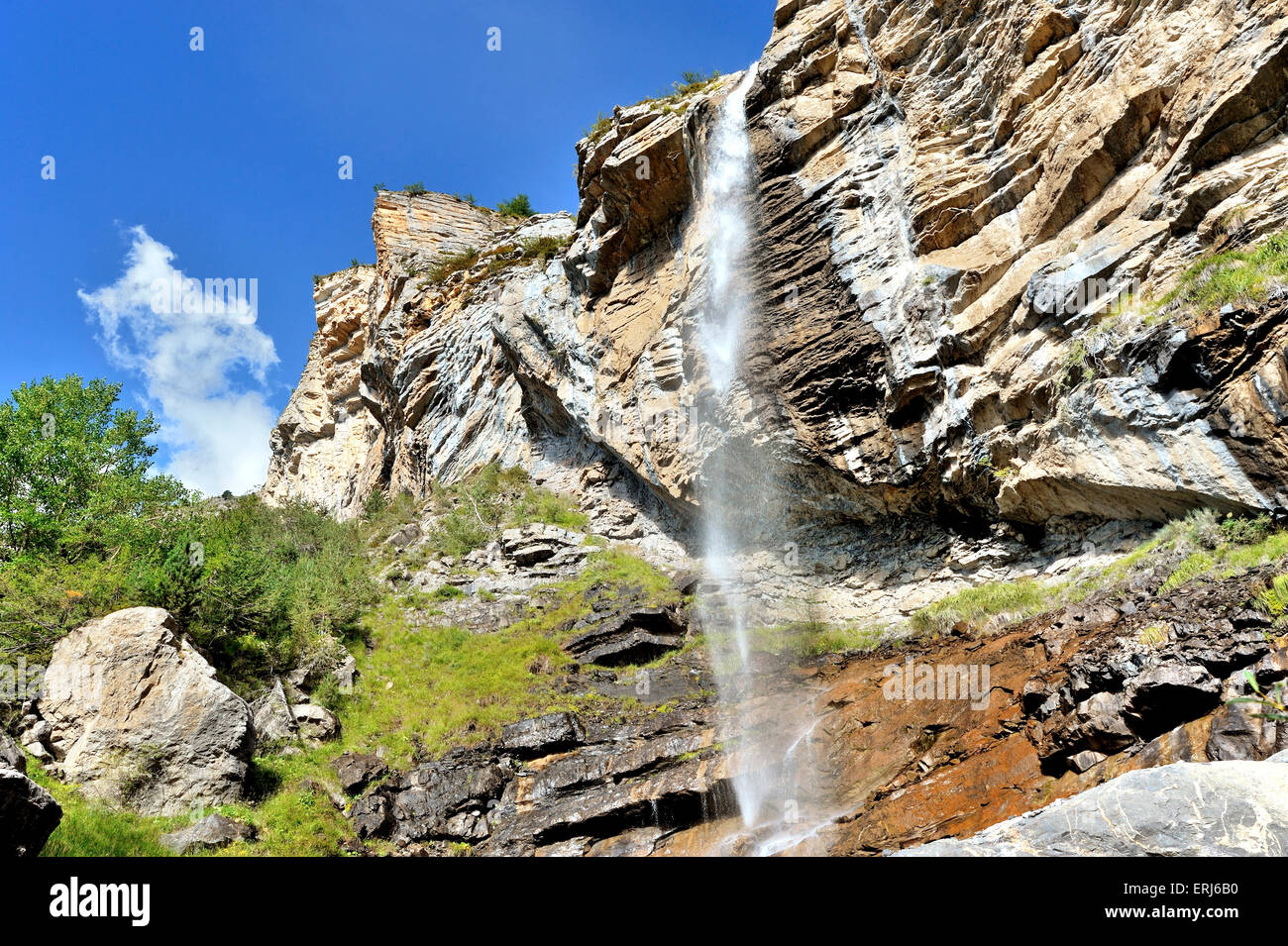 Cascade d' Aiglière im Tal des Flusses Var, Seealpen, Frankreich Stockfoto