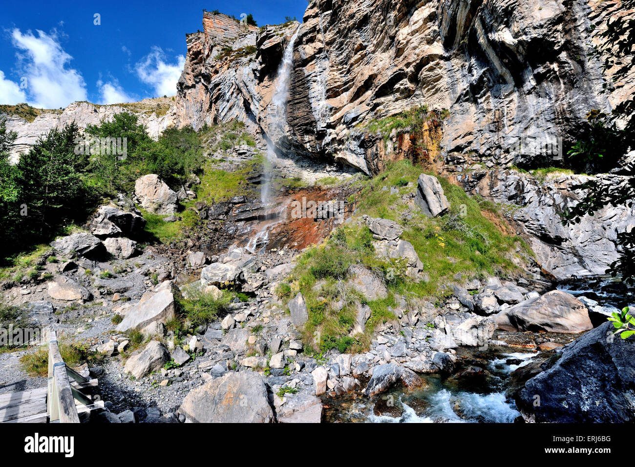 Cascade d' Aiglière im Tal des Flusses Var, Seealpen, Frankreich Stockfoto