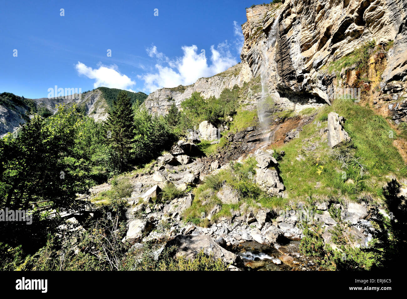 Cascade d' Aiglière im Tal des Flusses Var, Seealpen, Frankreich Stockfoto