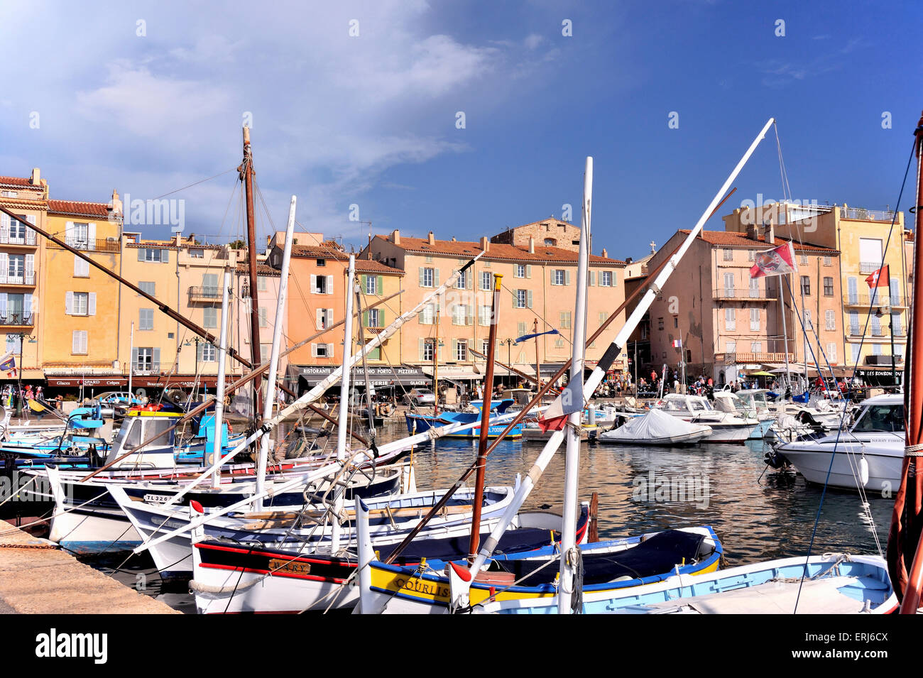 Der Hafen von Saint-Tropez, Südfrankreich Stockfoto