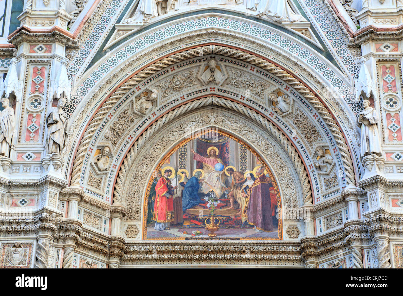 Detail der Kathedrale von Santa Maria del Fiore, Florenz Stockfoto