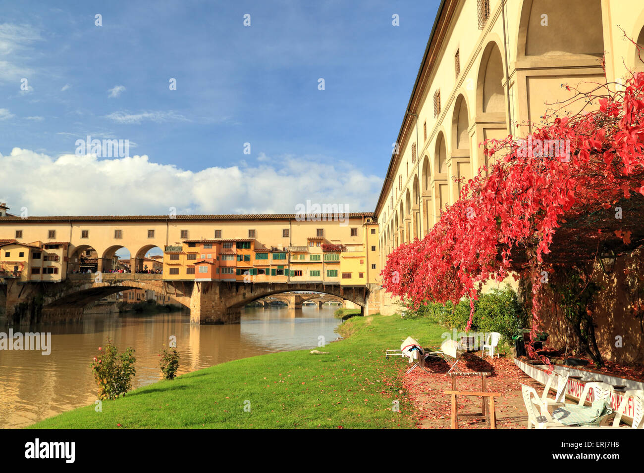 Brücke Ponte Vecchio, Florenz Stockfoto