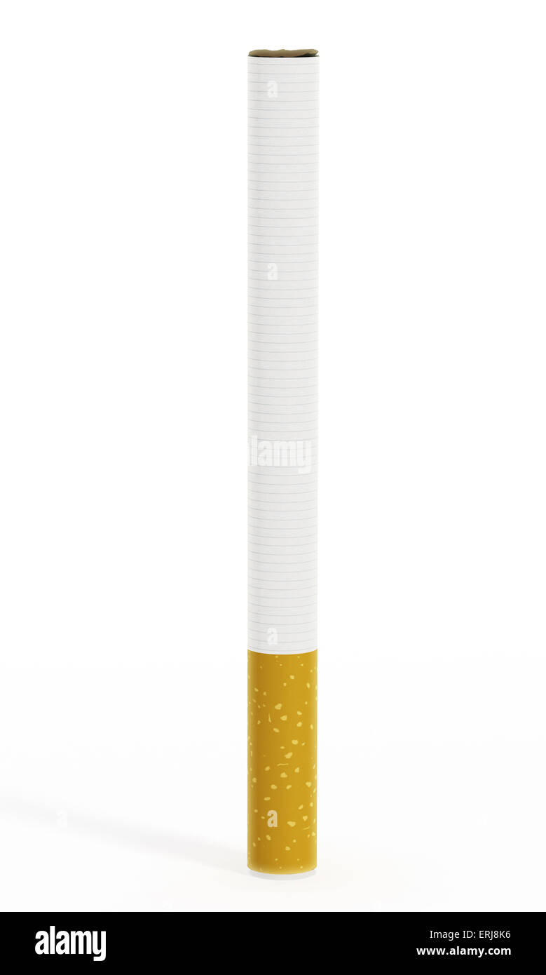 Zigarette isoliert auf weißem Hintergrund. Stockfoto