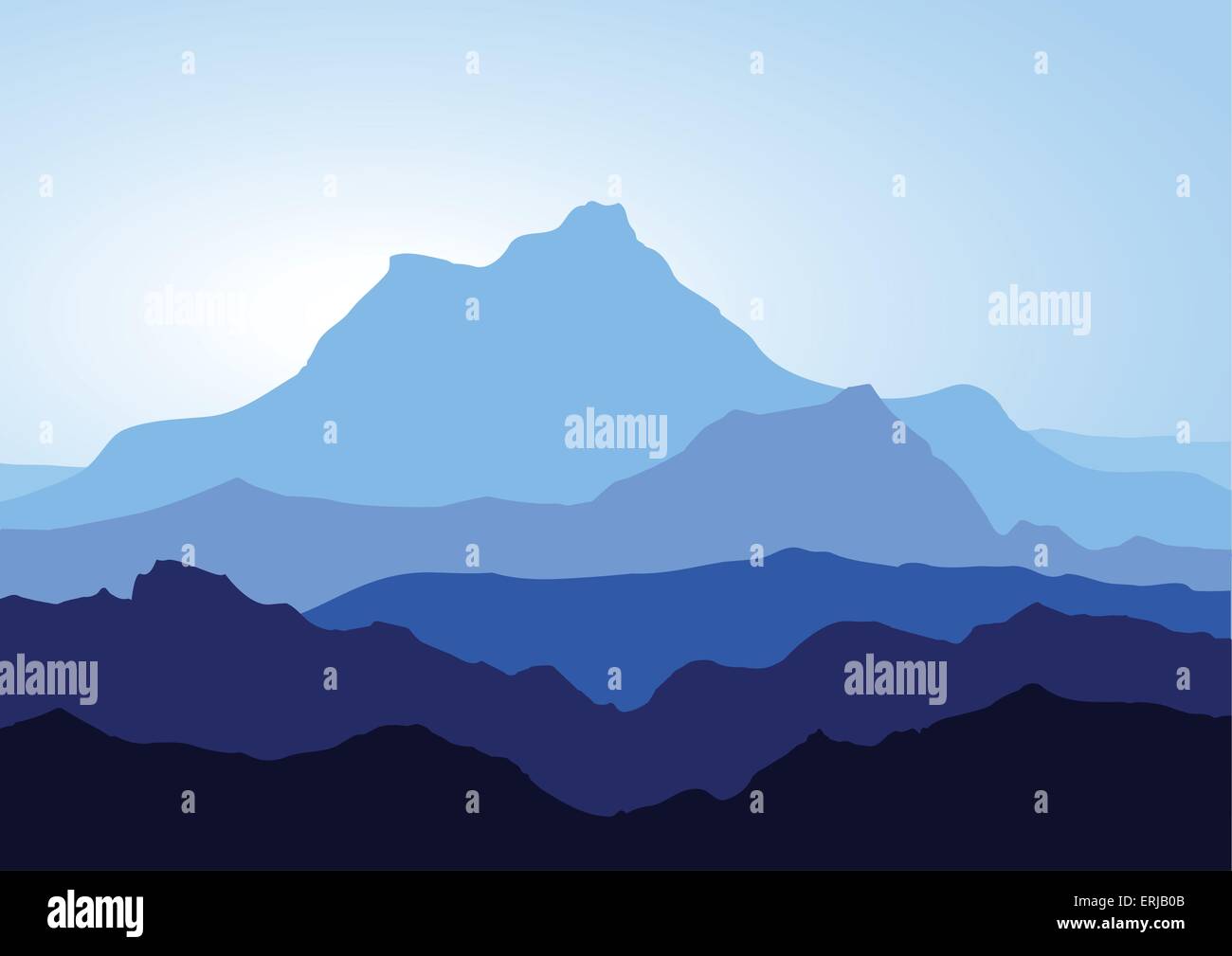 Aussicht auf riesige Blue mountains Stock Vektor