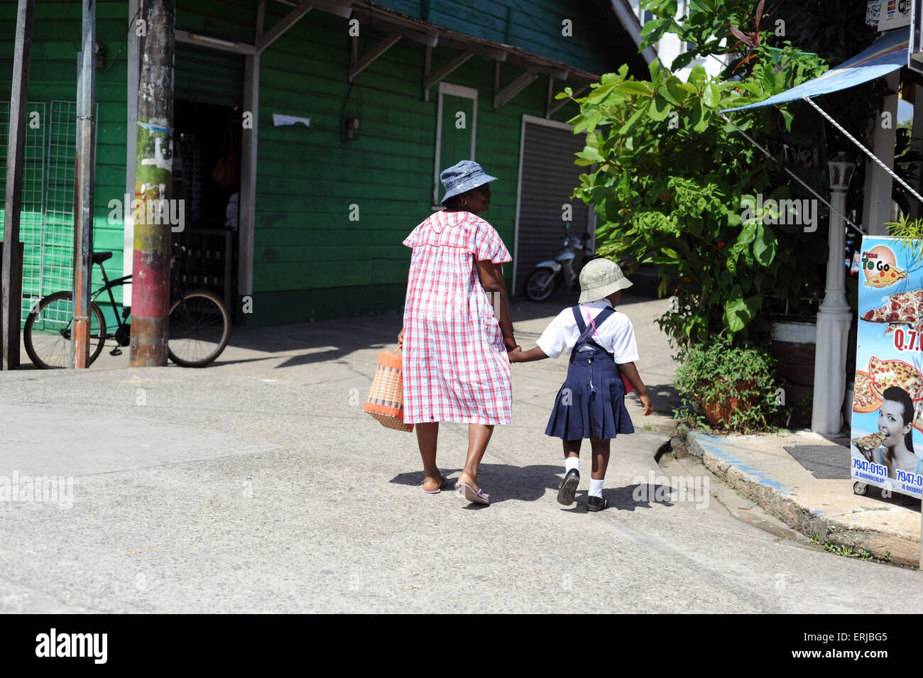 Garifuna Leute in Livingston, Isabal Abteilung in Guatemala. Stockfoto Garifuna Leute in Livingston, Isabal Abteilung in Guatemala. Stockfoto