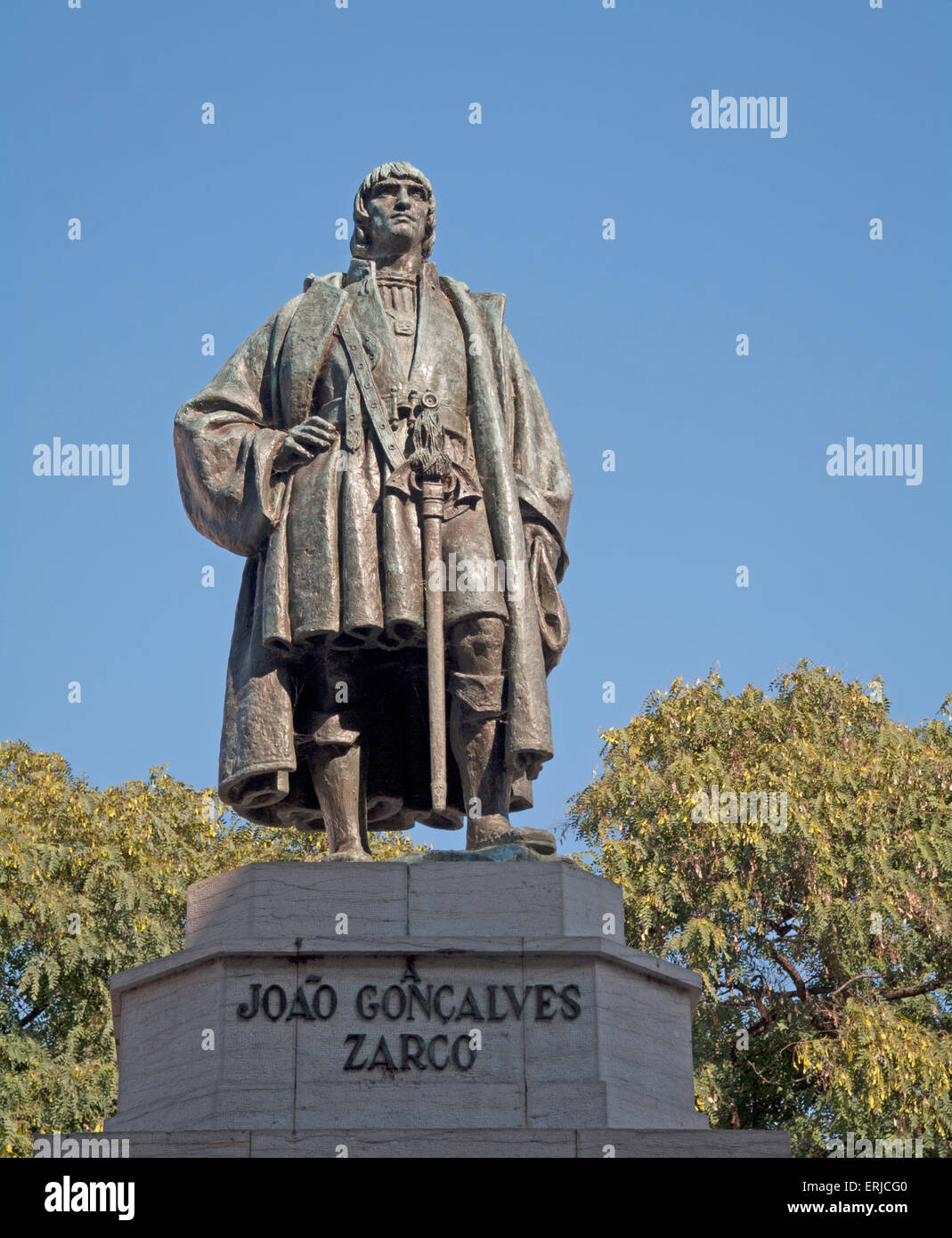 João Gonçalves Zarco Statue, Funchal, Madeira, Portugal, Reisen, Stockfoto