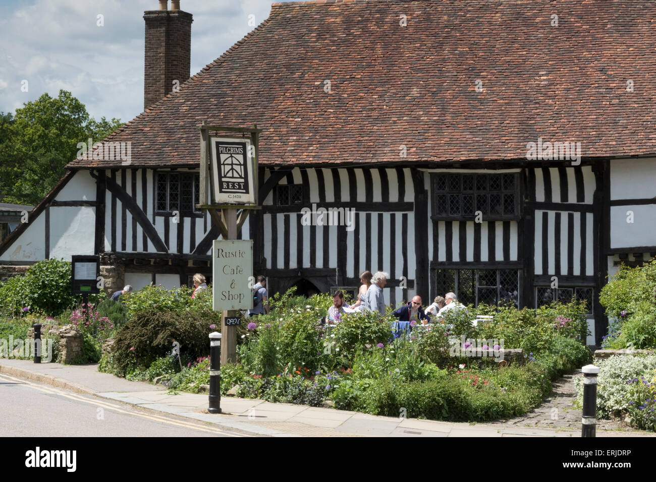 Des Pilgers-Rest-Cafe neben Battle Abbey in East Sussex Stockfoto